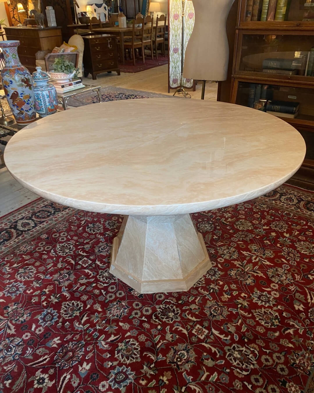 Mid Century Solid Marble Dining Table