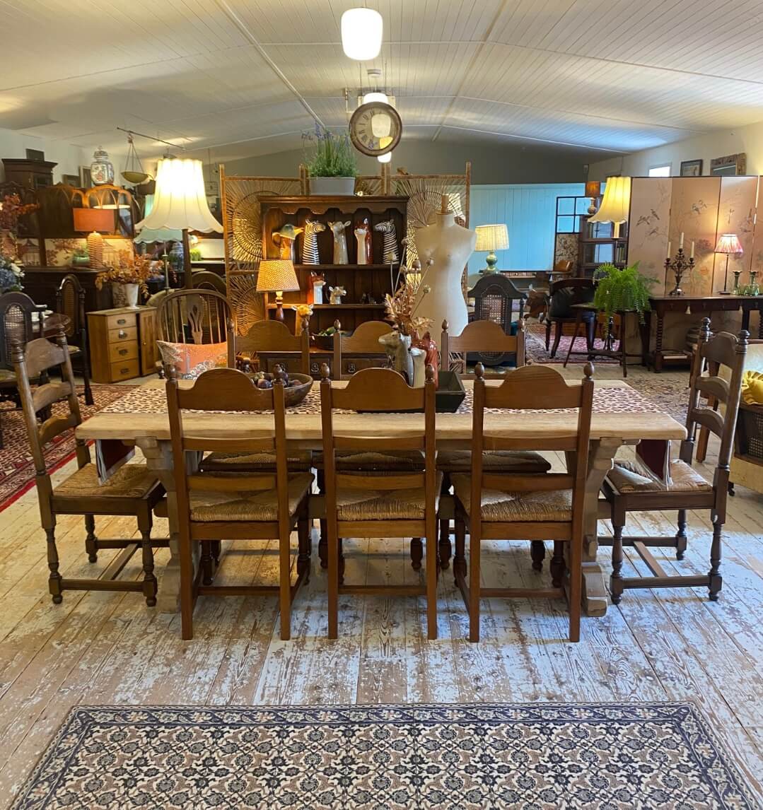 Monastery-Style Pine Trestle Table