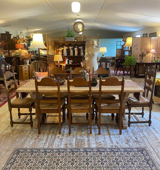 Monastery-Style Pine Trestle Table