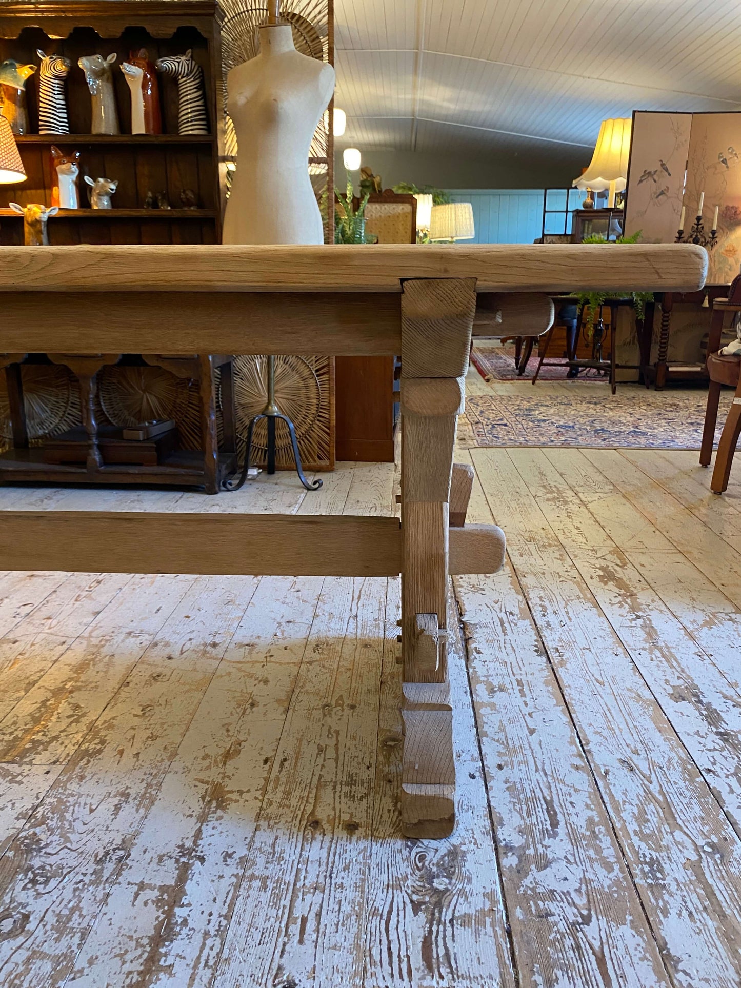 Monastery-Style Pine Trestle Table