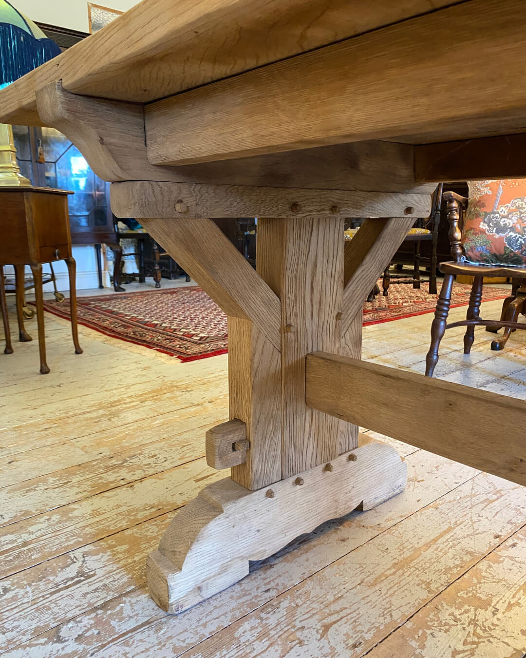 Monastery-Style Pine Trestle Table