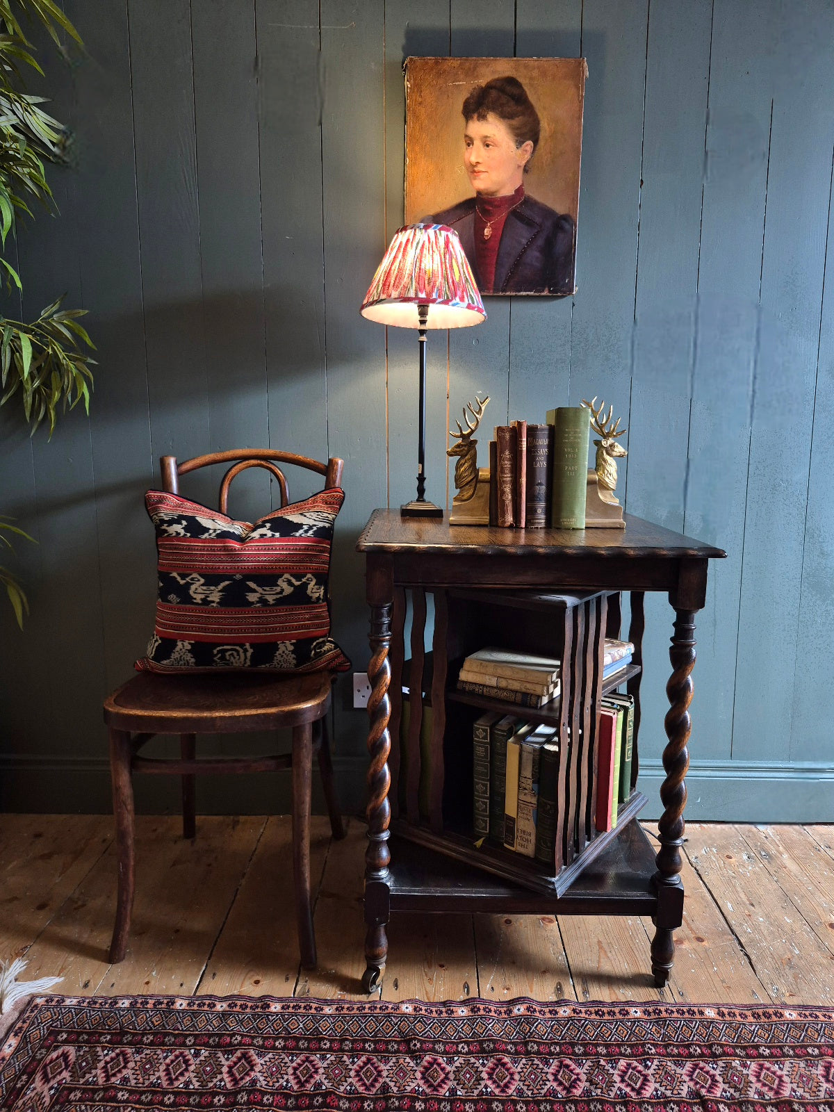 Oak Revolving Bookcase