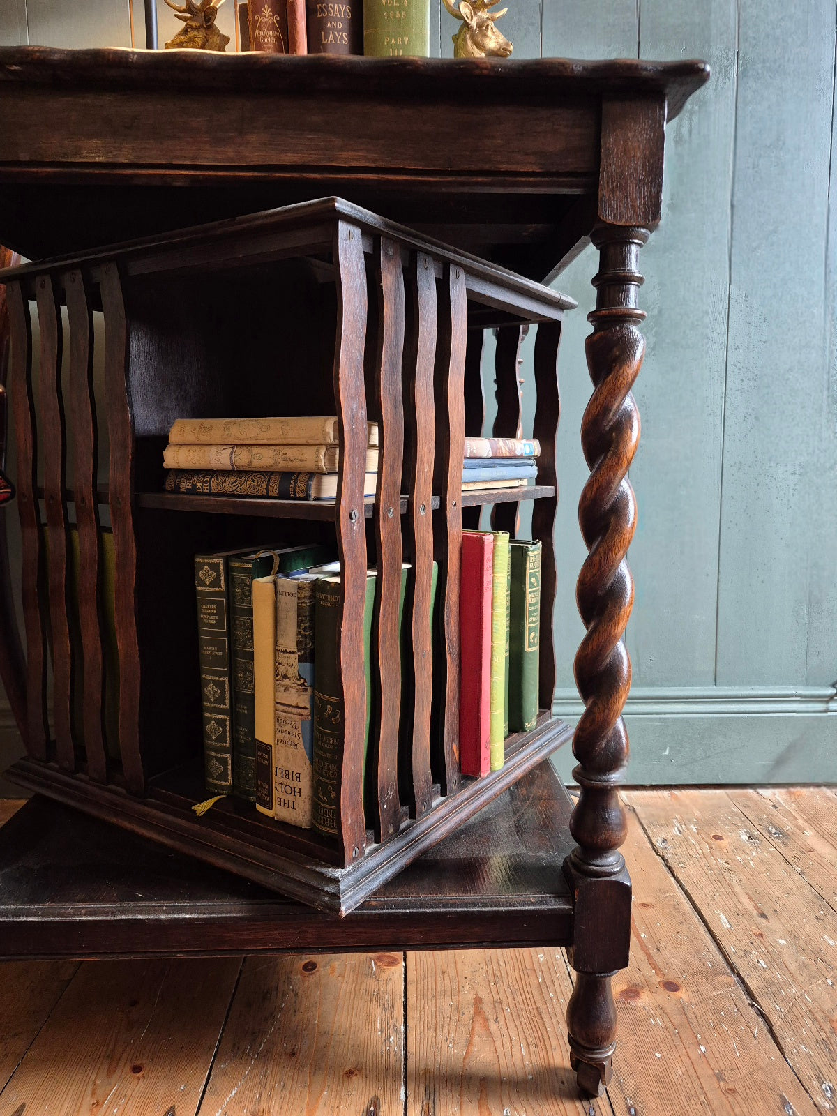 Oak Revolving Bookcase