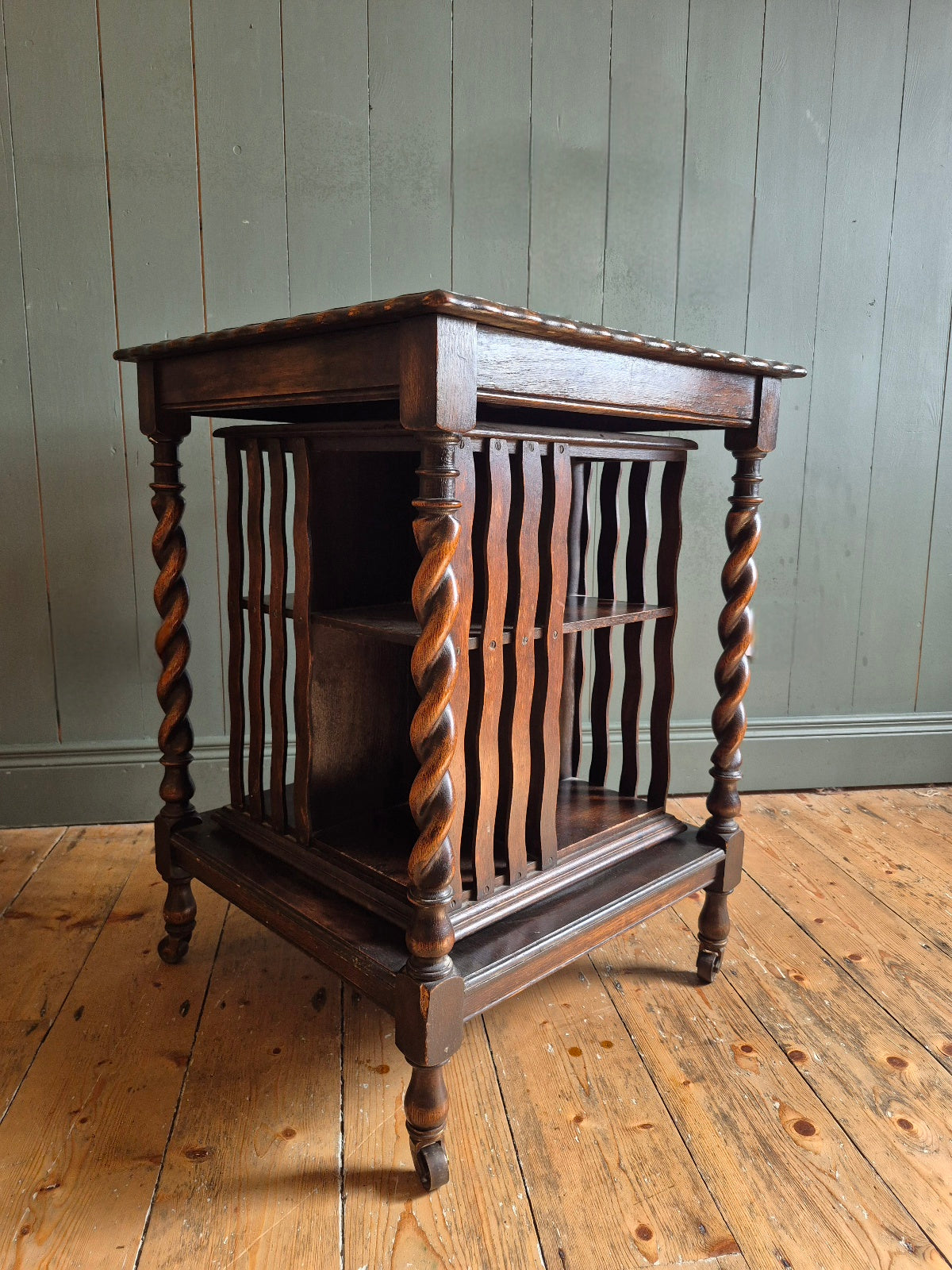 Oak Revolving Bookcase