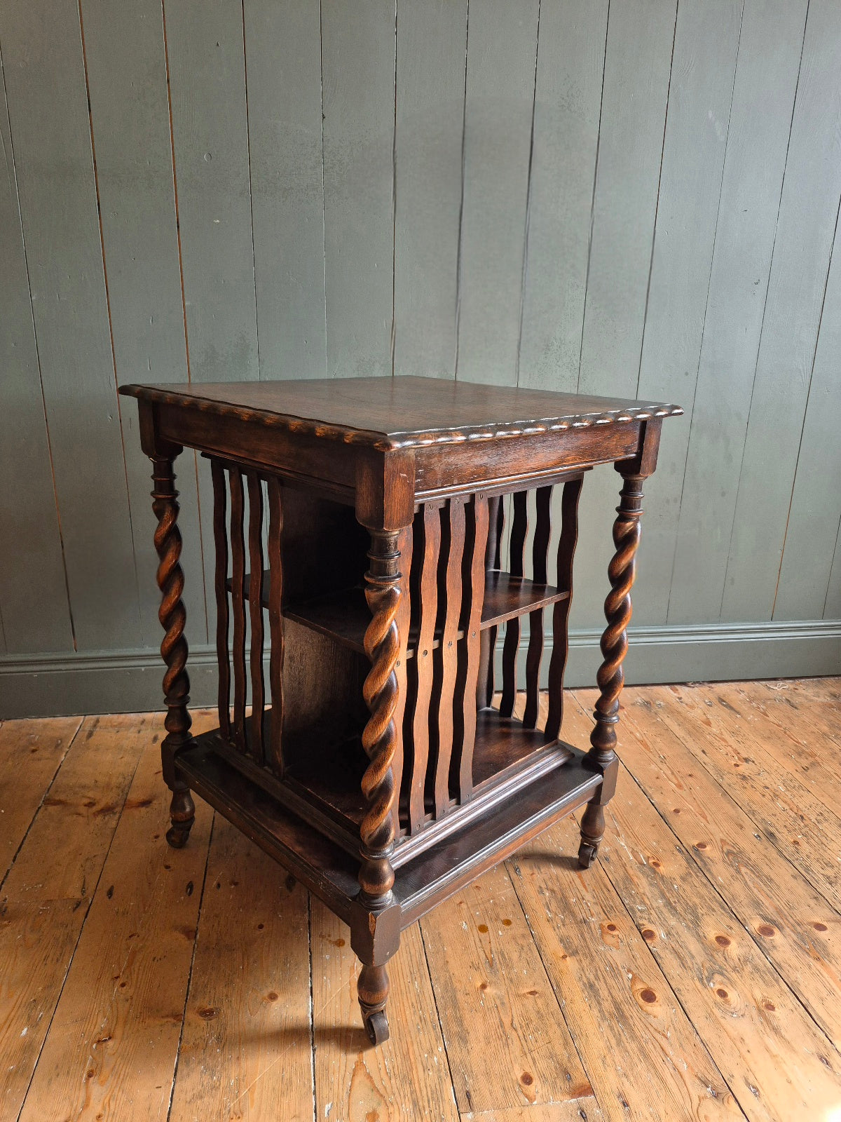 Oak Revolving Bookcase