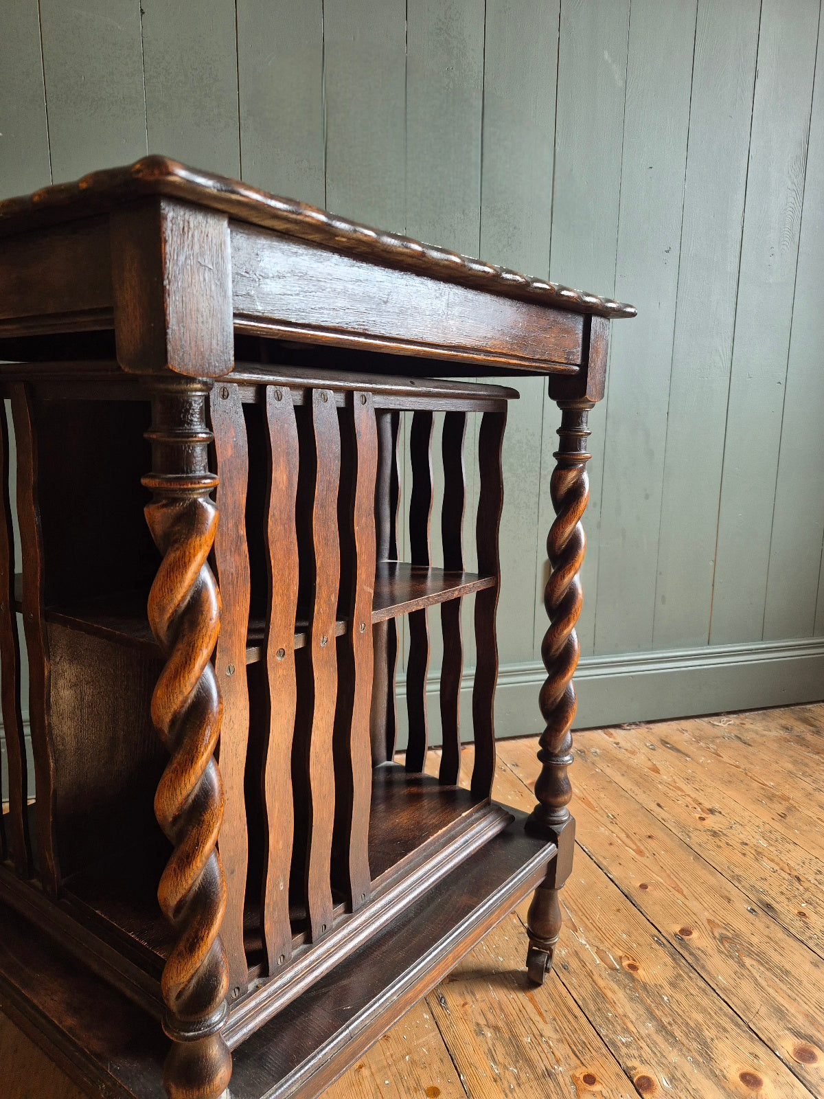 Oak Revolving Bookcase