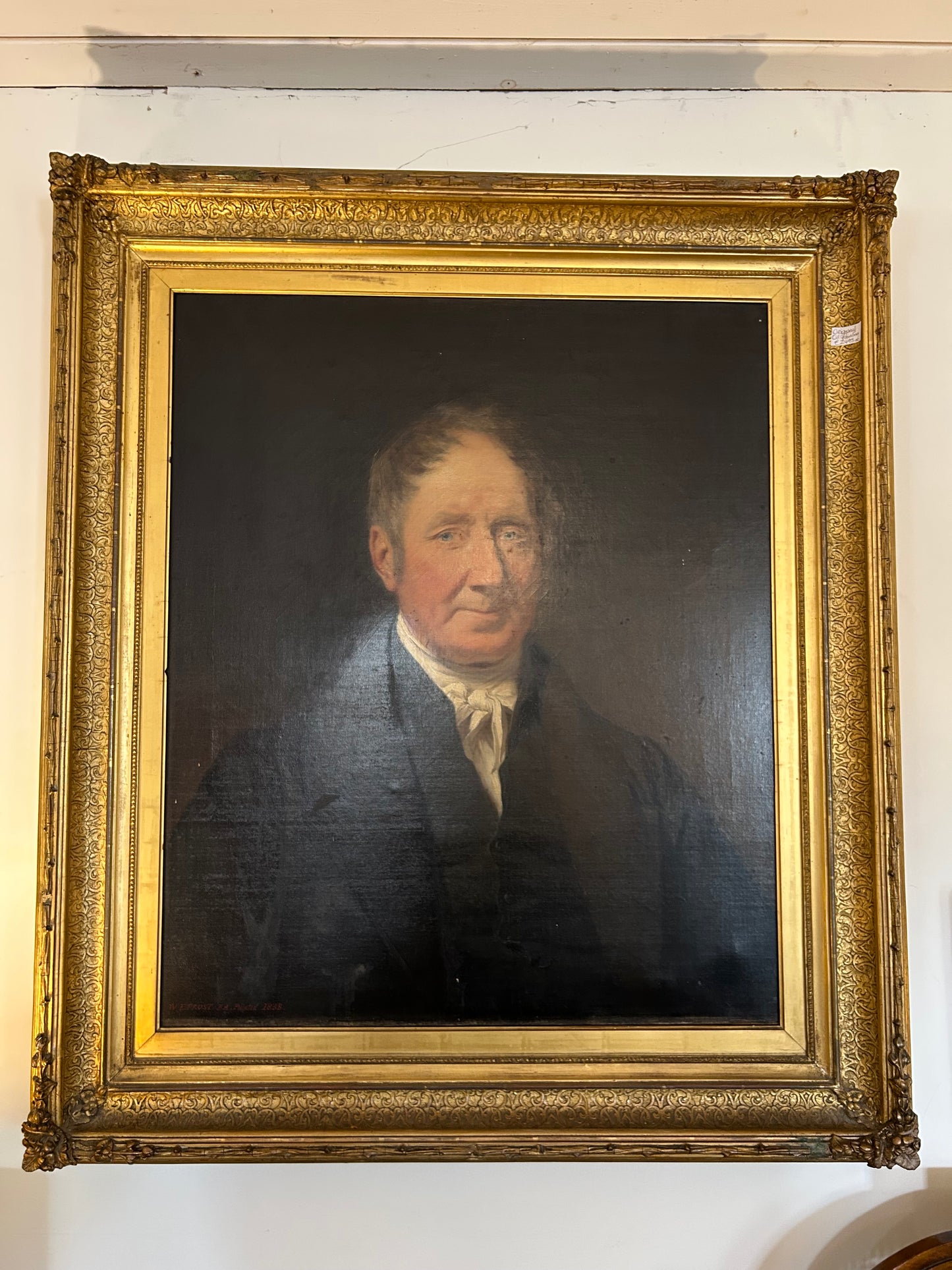 1838 Signed Portrait of a Noble Man by WE Frost
