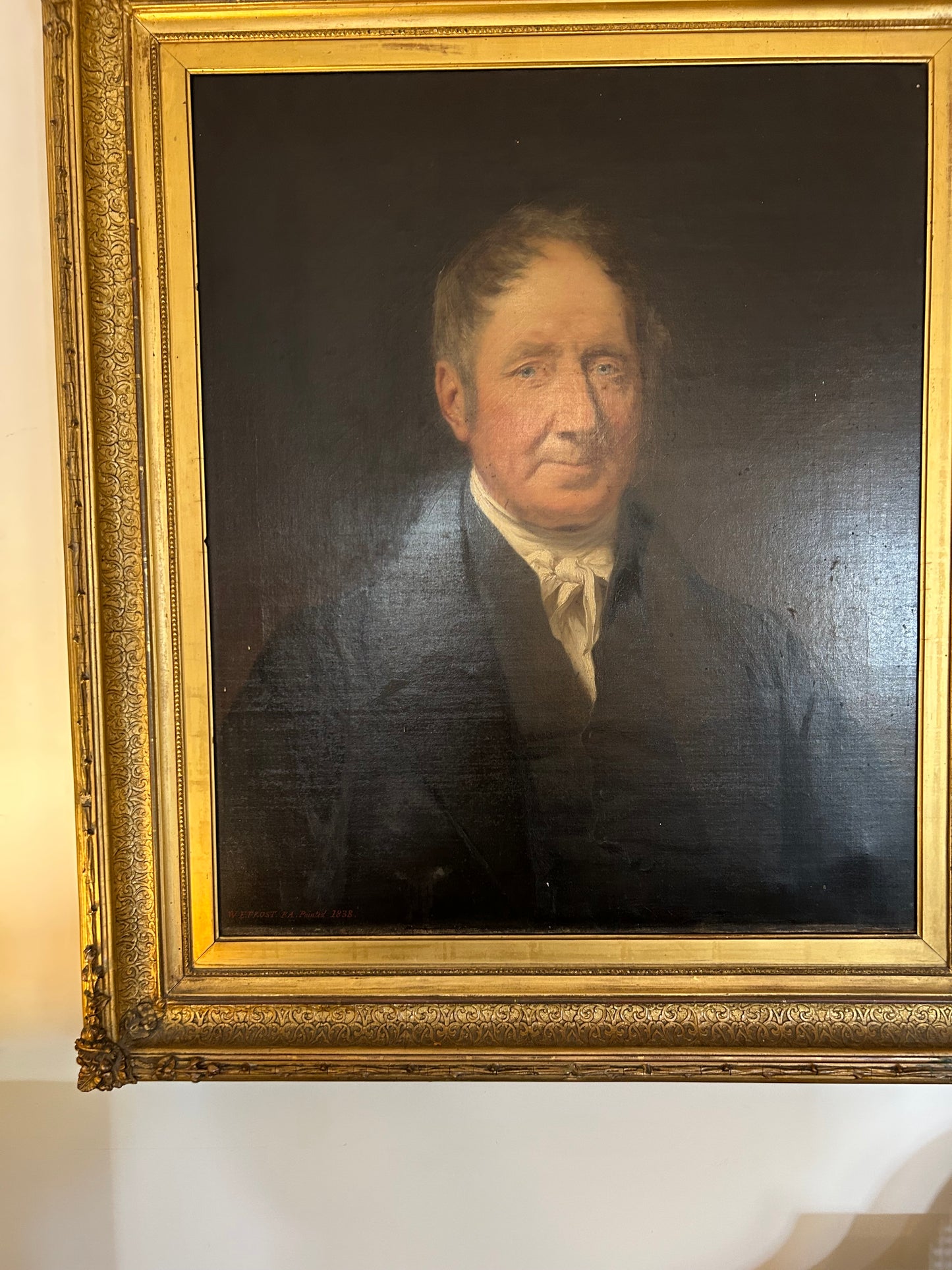1838 Signed Portrait of a Noble Man by WE Frost