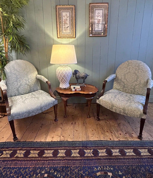 Pair of Georgian Mahogany Armchairs