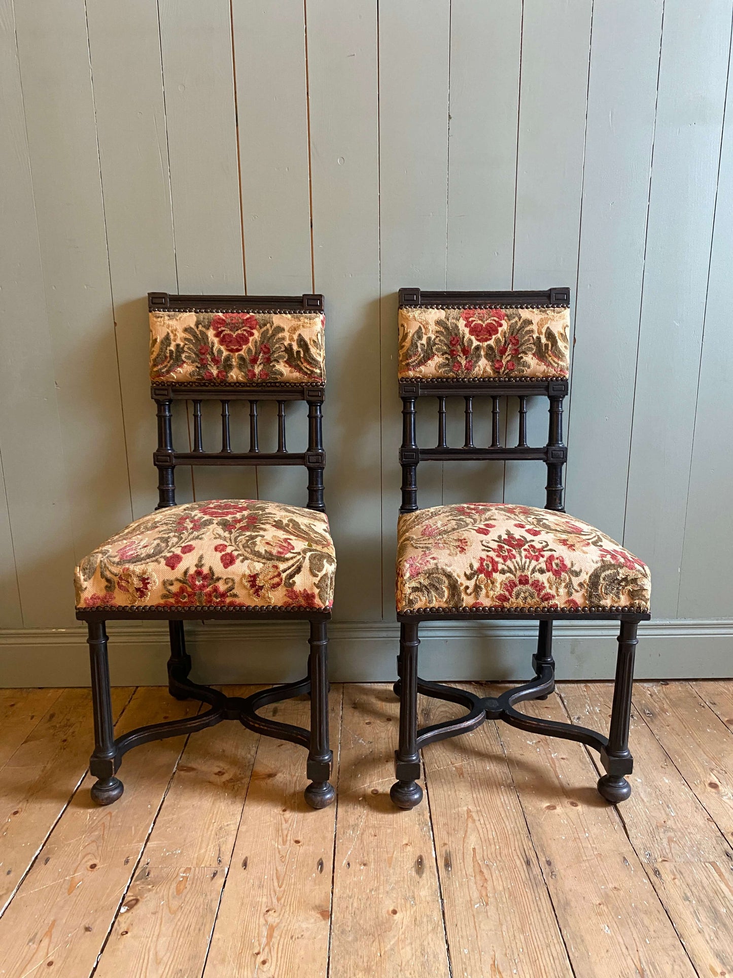 Pair Of Napoleon Upholstered Chairs