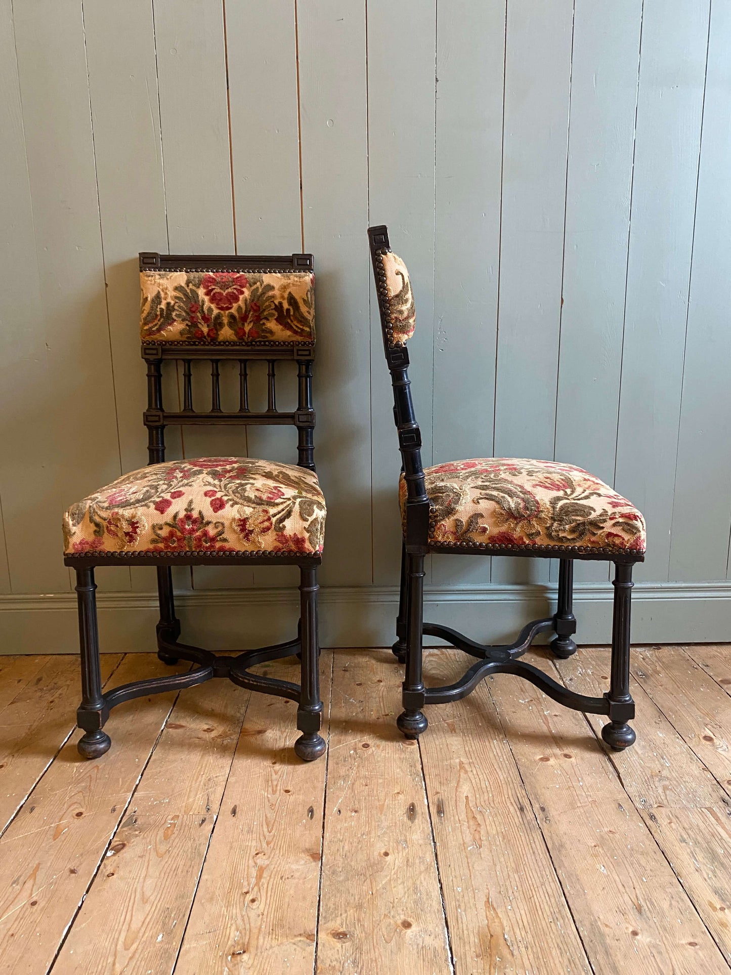 Pair Of Napoleon Upholstered Chairs