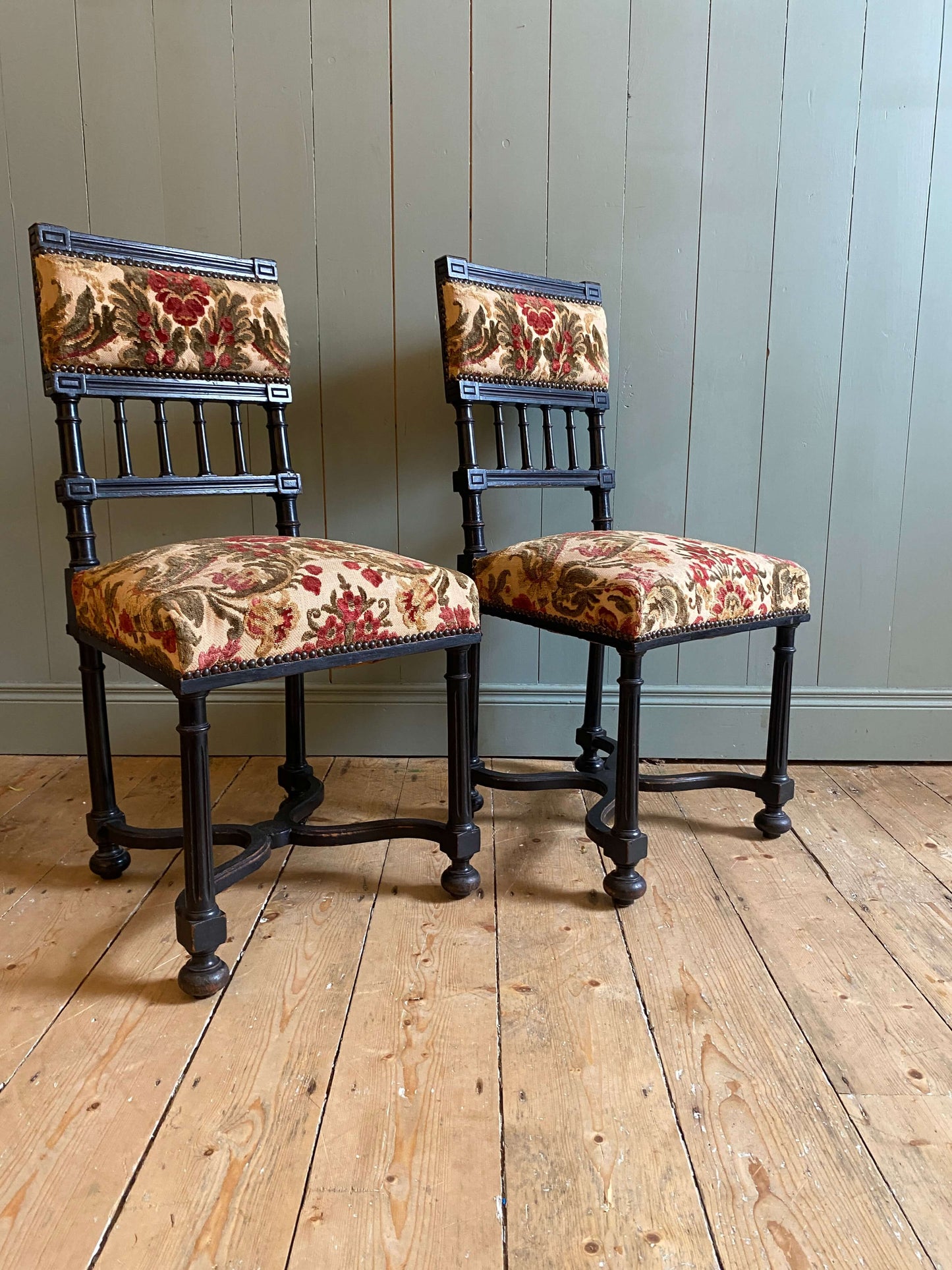 Pair Of Napoleon Upholstered Chairs