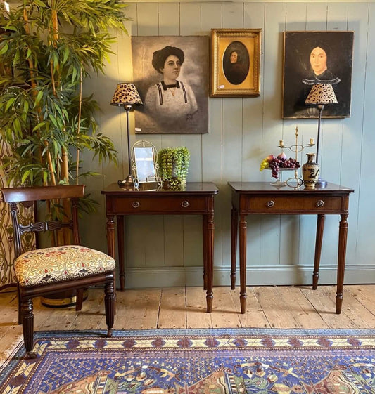 Pair of Regency Style Mahogany Chamber Tables