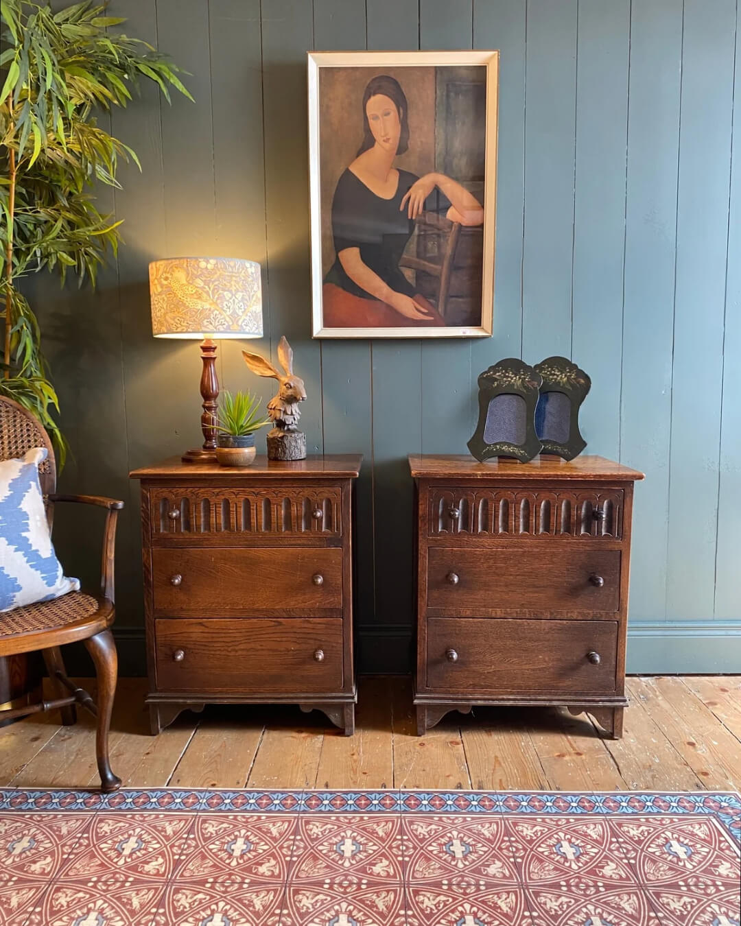 Pair of Mid 20th Century Small Oak Chests