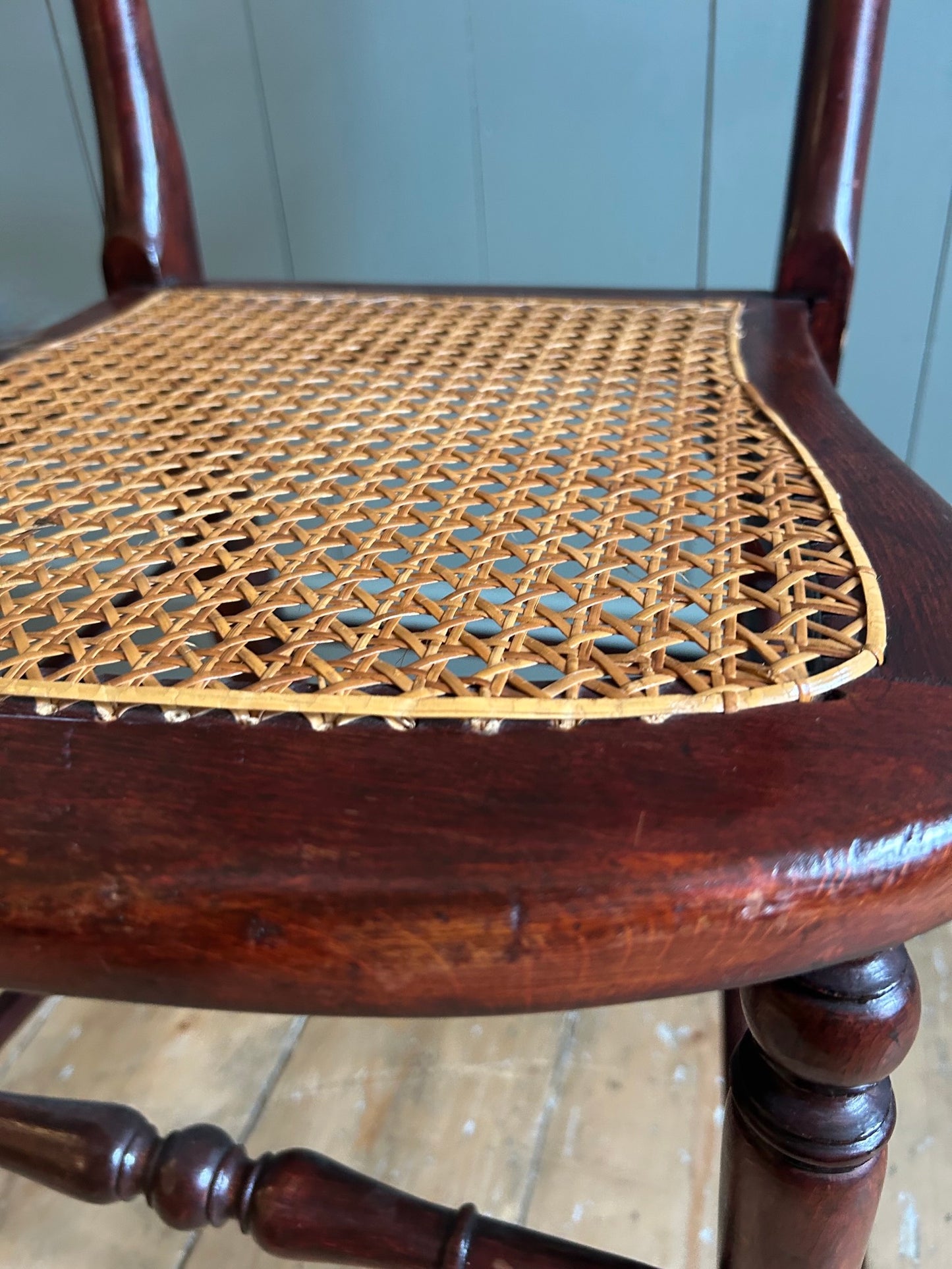 Pair of Victorian Mahogany & Cane Seat Chairs