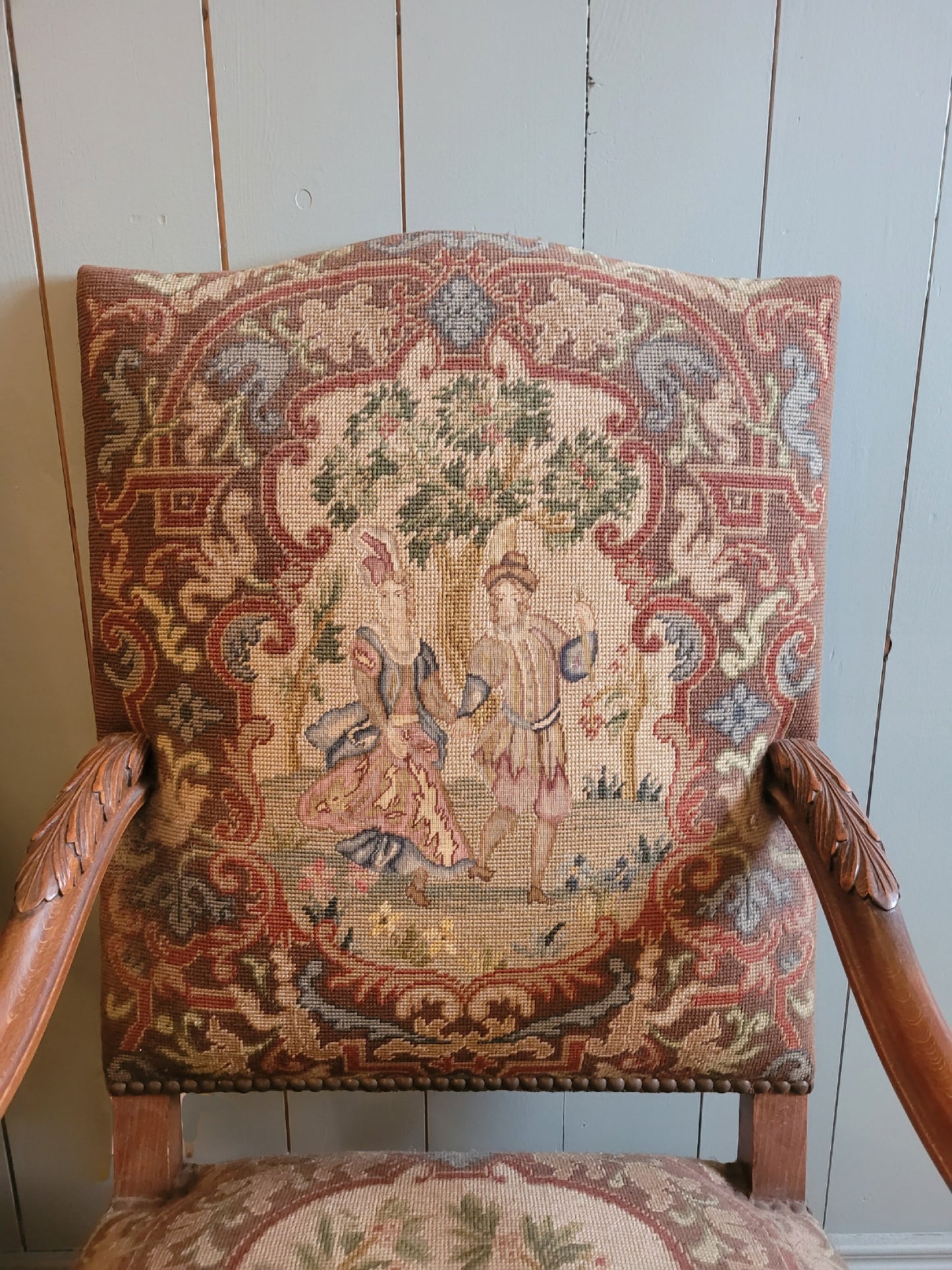 Pair of 19th Century Gainsborough Needle Point Armchairs