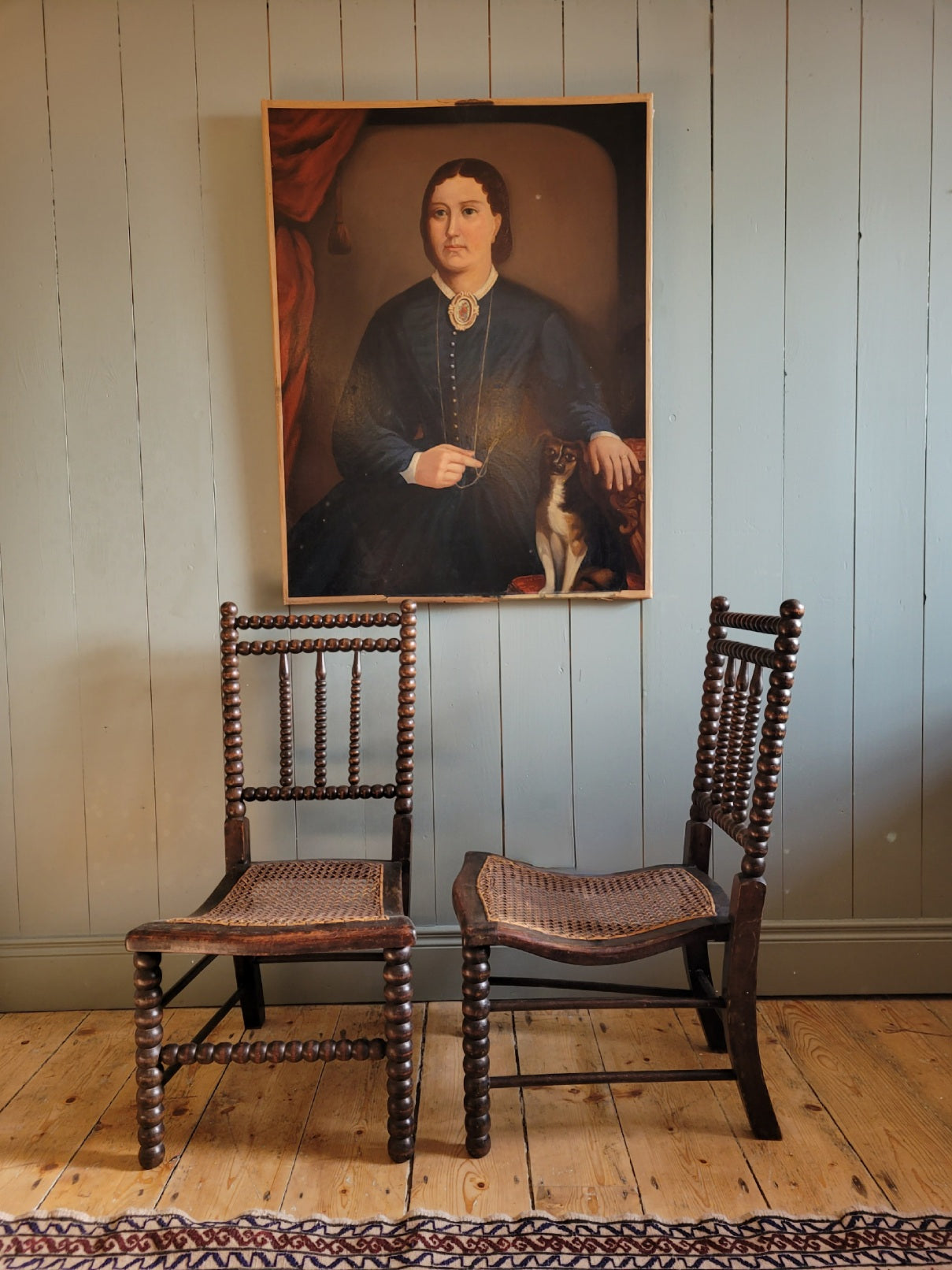 Pair of Arts & Crafts Bobbin Chairs