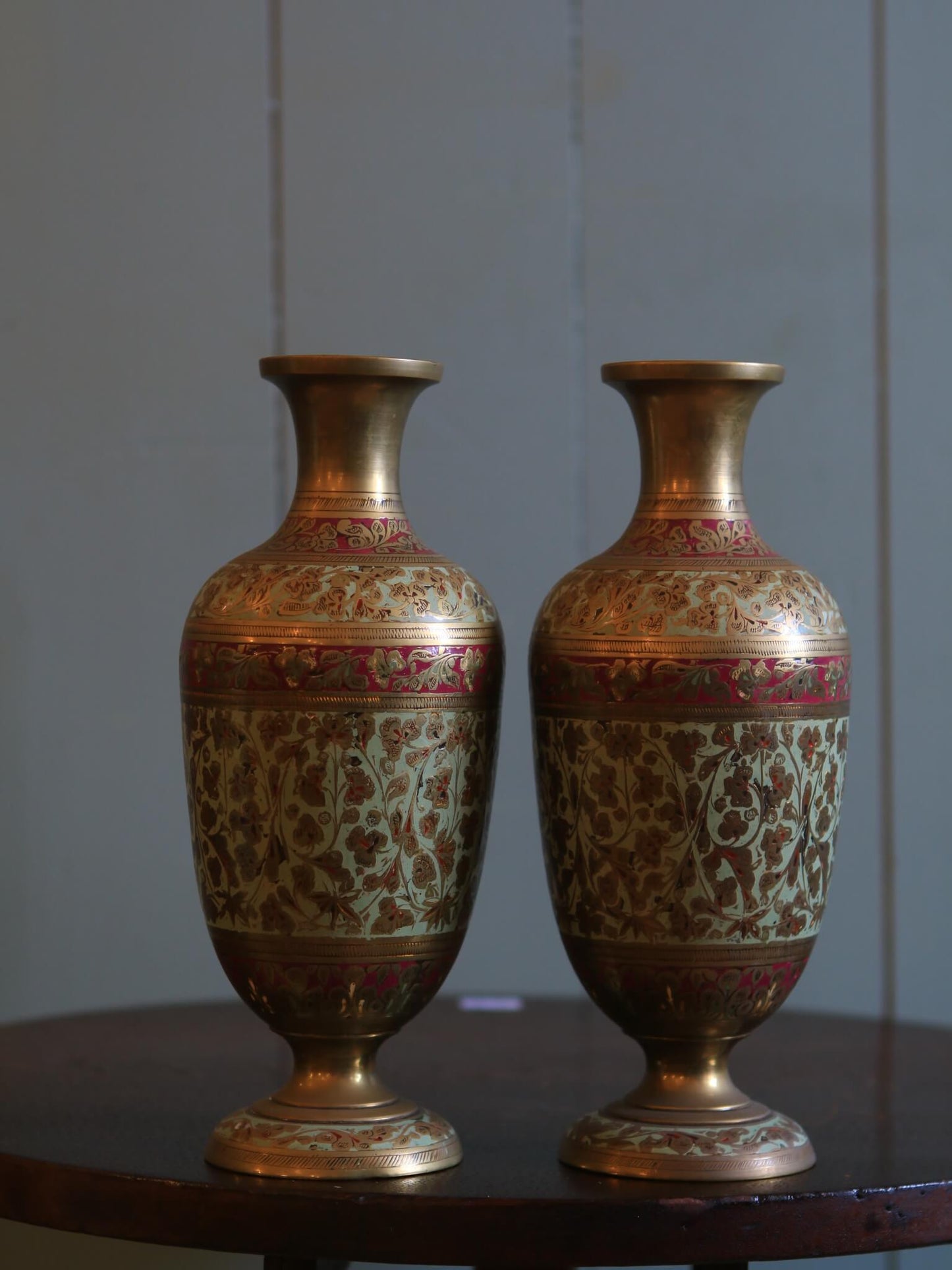 Pair of Early 1900s Decorative Bronze Vases