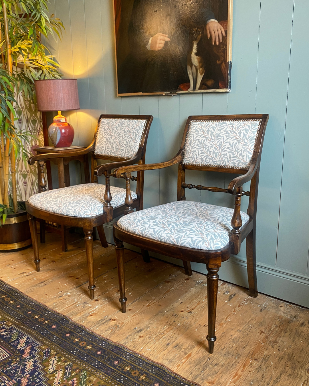 Pair of Oak Georgian Chairs