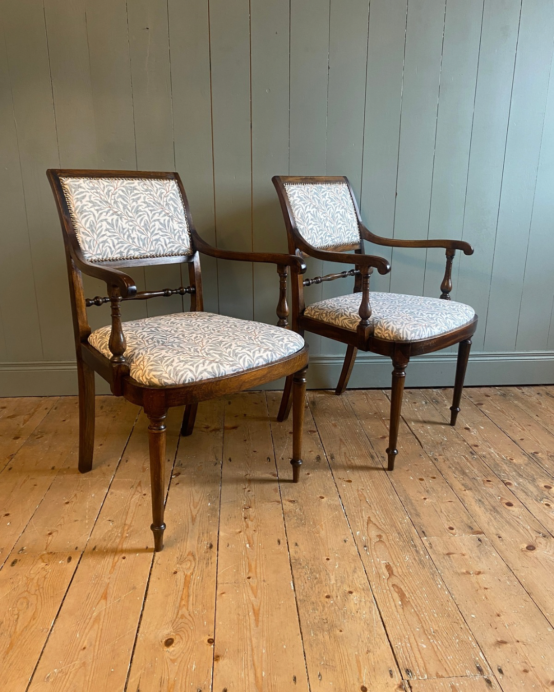 Pair of Oak Georgian Chairs