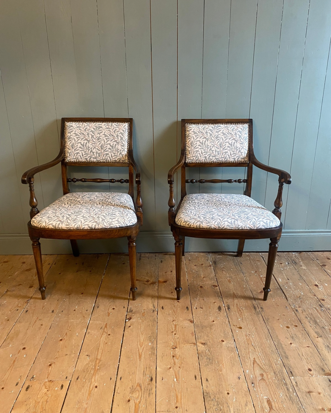 Pair of Oak Georgian Chairs