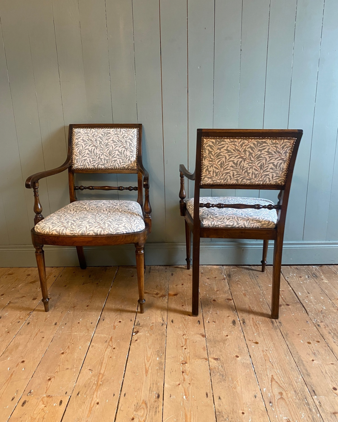 Pair of Oak Georgian Chairs
