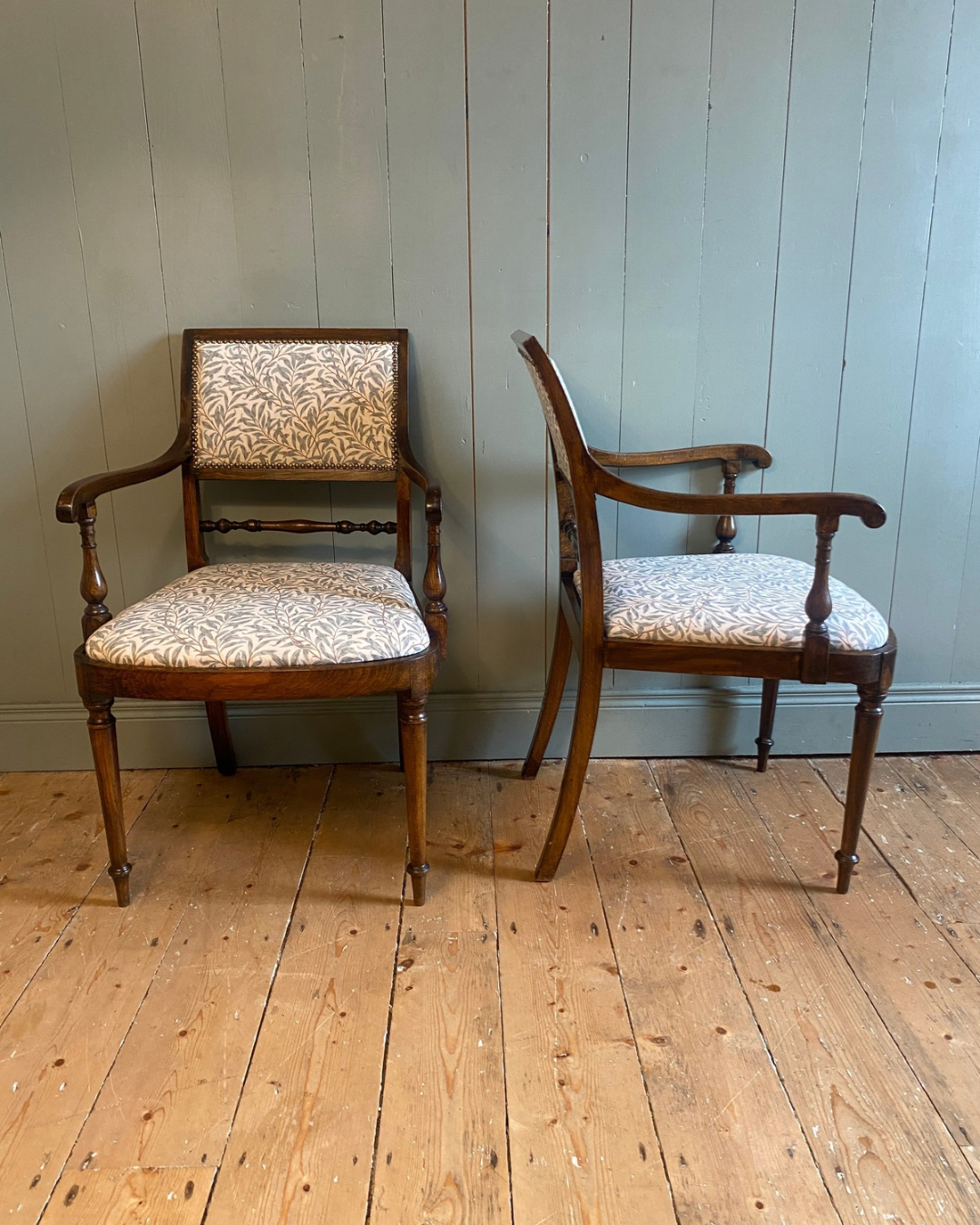 Pair of Oak Georgian Chairs