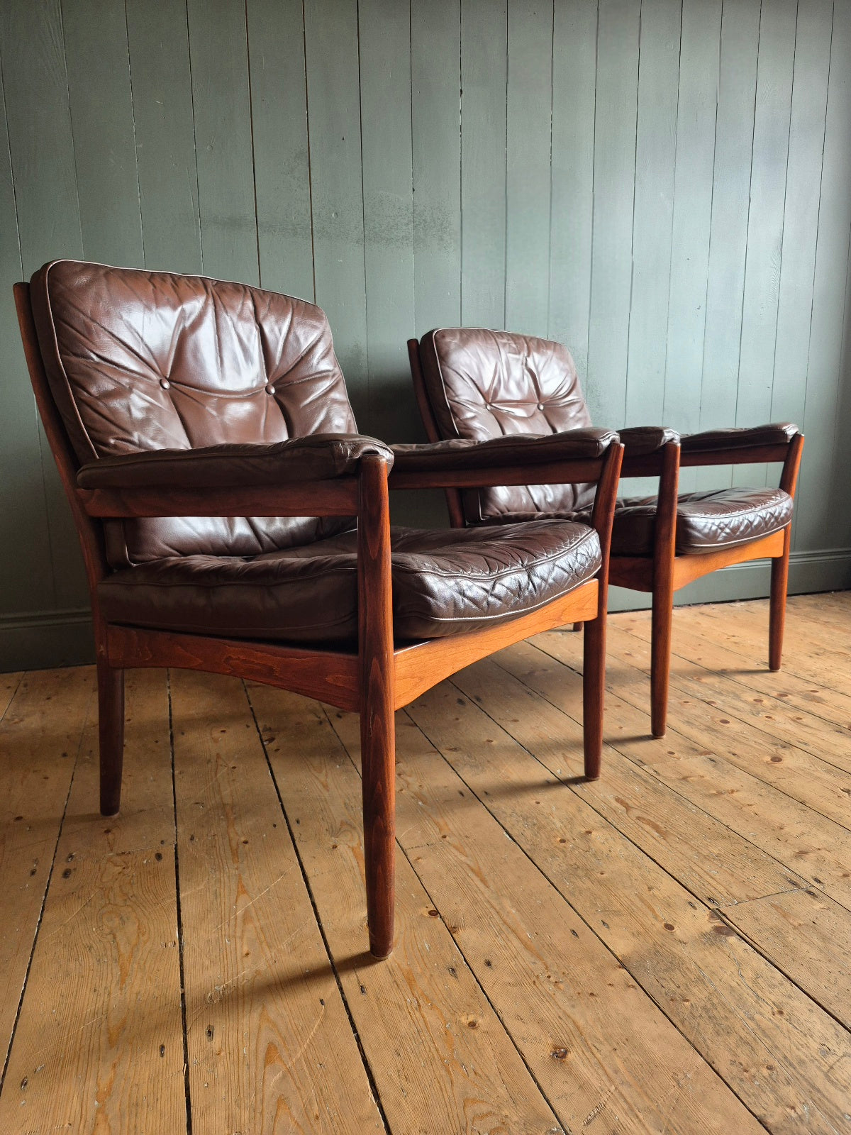 Pair of Scandinavian Armchairs by Mobel