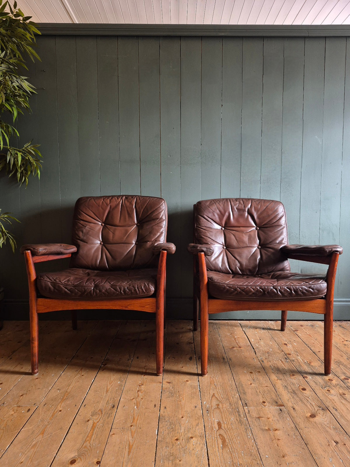 Pair of Scandinavian Armchairs by Mobel
