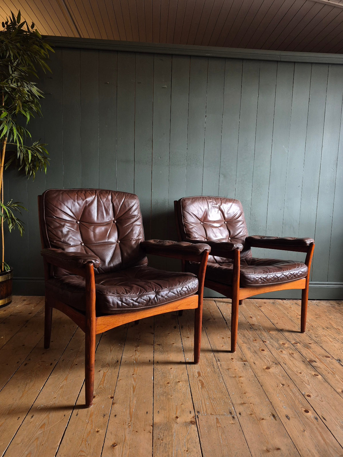 Pair of Scandinavian Armchairs by Mobel