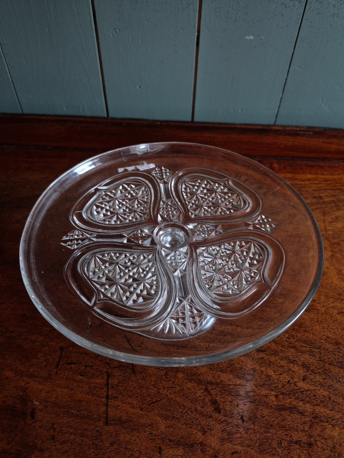 Pressed Glass Cake Stand