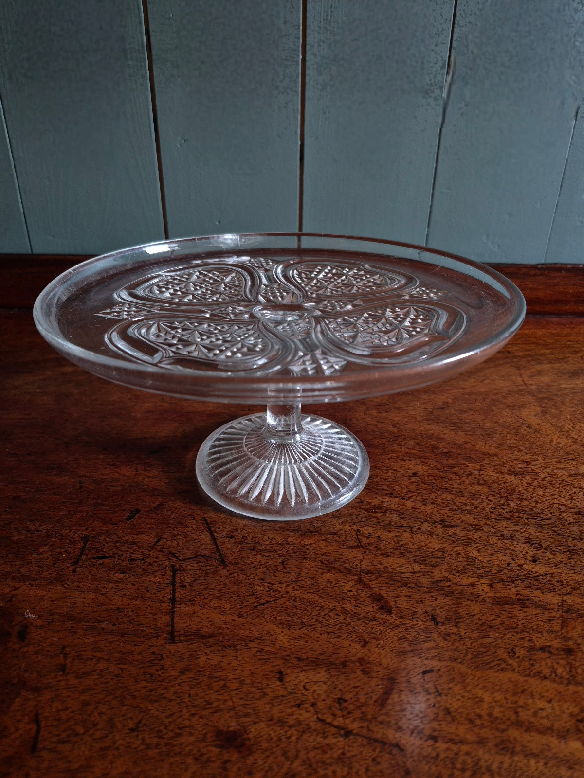 Pressed Glass Cake Stand