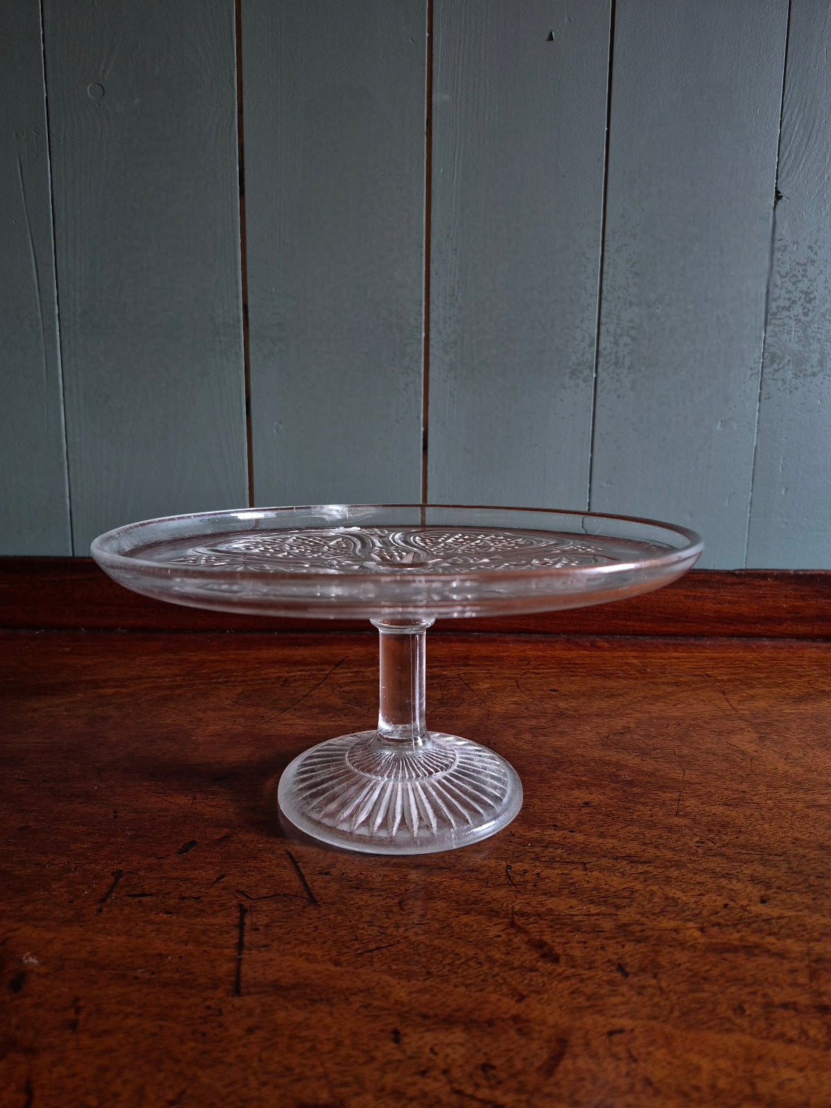 Pressed Glass Cake Stand