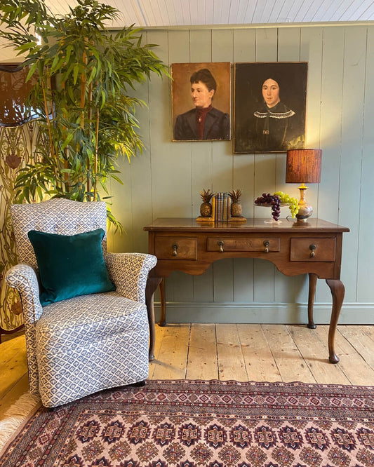 Queen Anne Style Walnut Writing Table