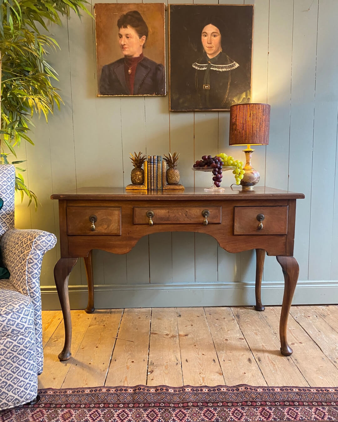 Queen Anne Style Walnut Writing Table