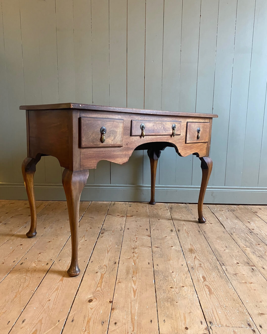 Queen Anne Style Walnut Writing Table