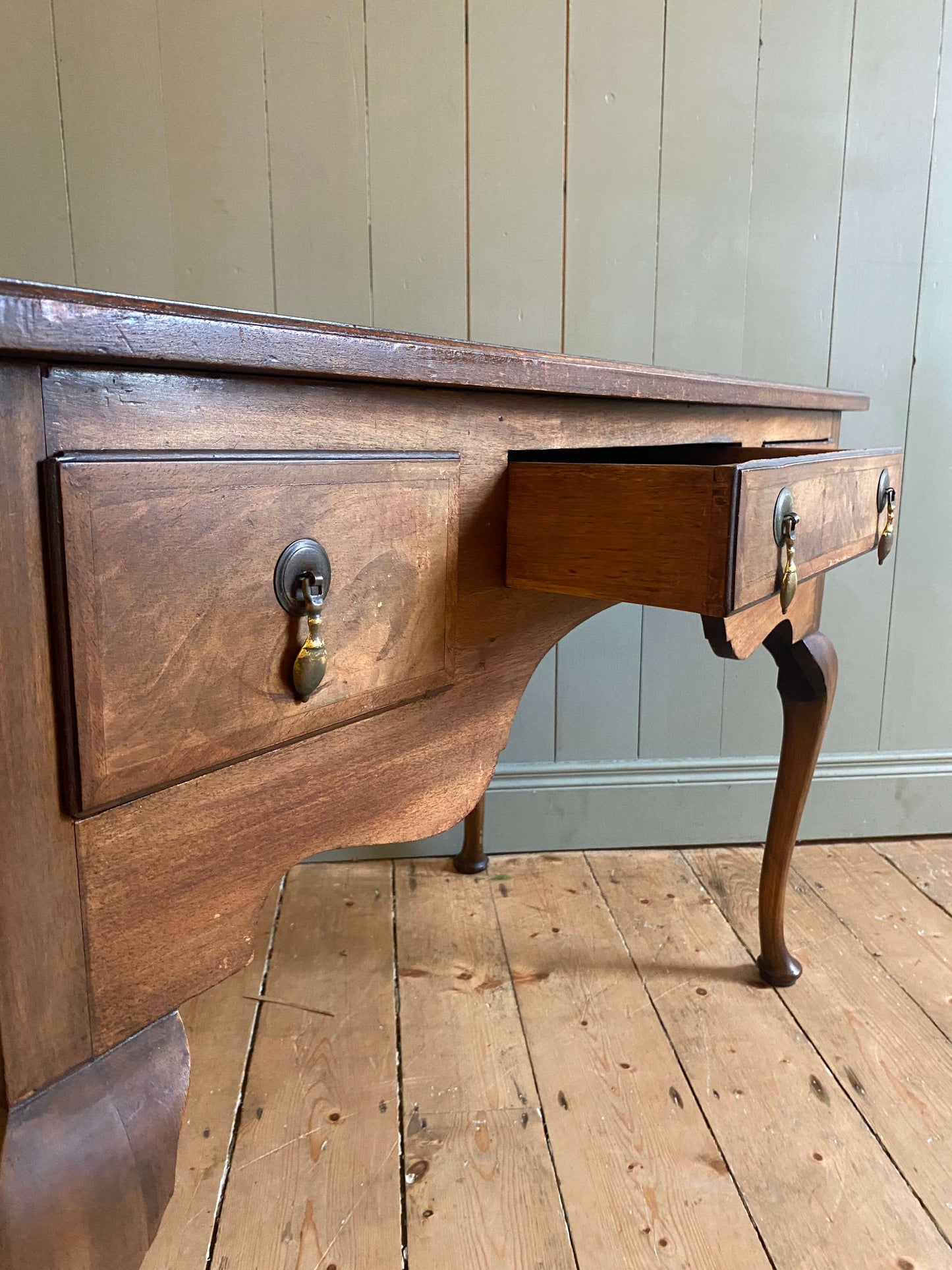 Queen Anne Style Walnut Writing Table