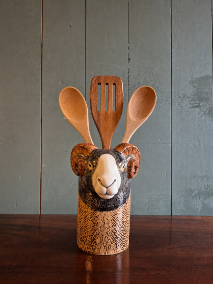 Hand Painted Swaledale Sheep Utensil Pot