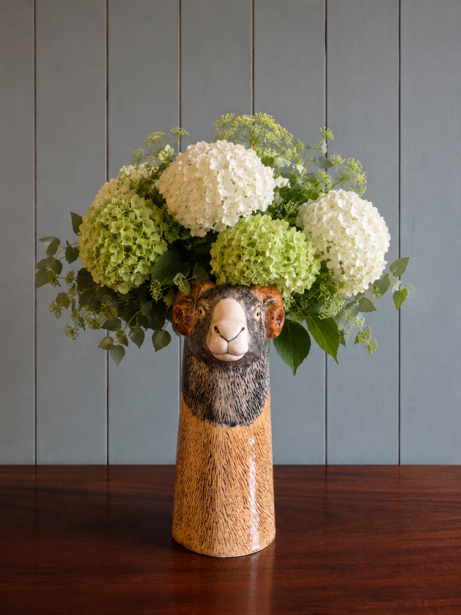 Hand Painted Swaledale flower vase large