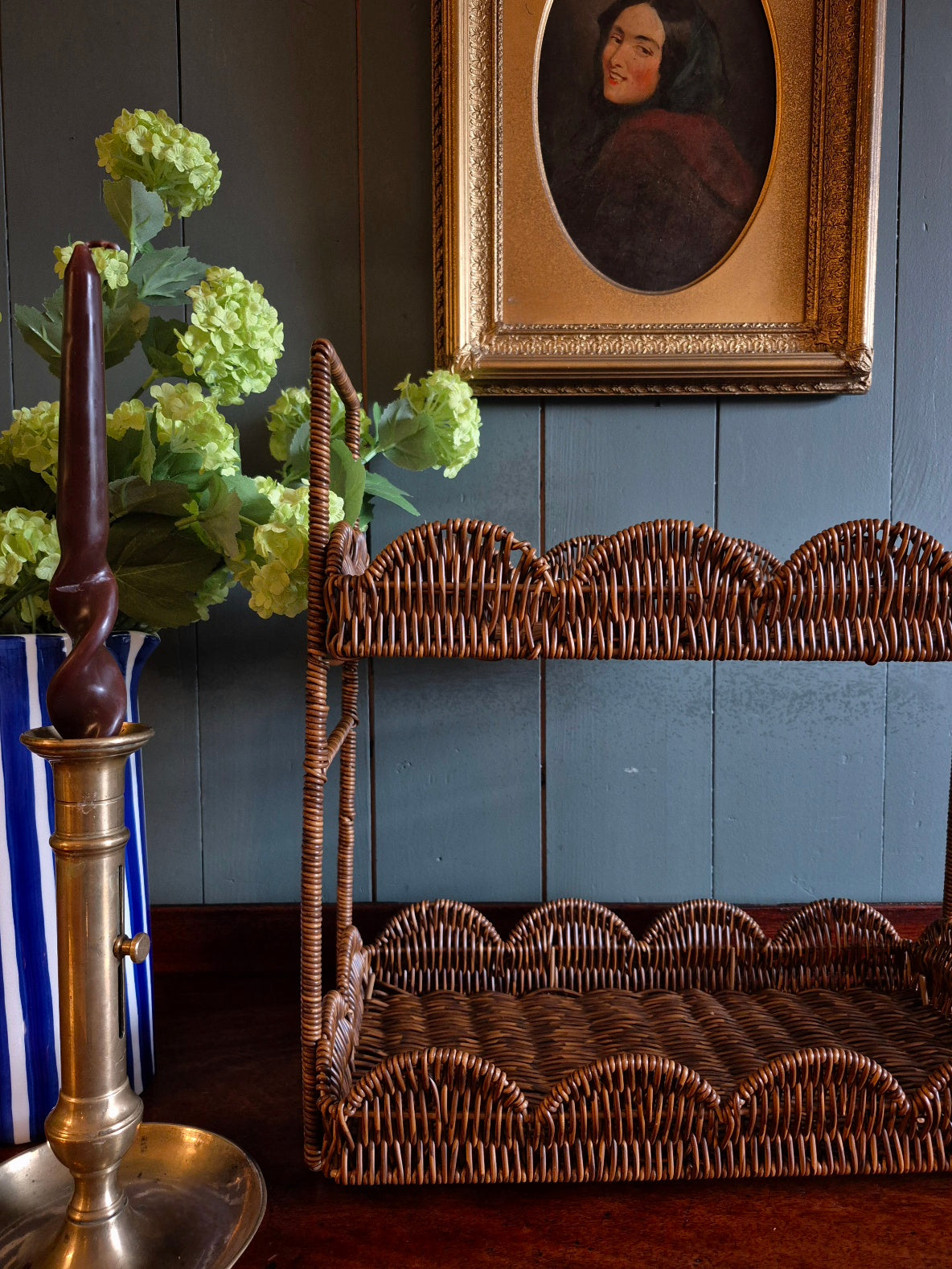 Rattan Tiered Shelves