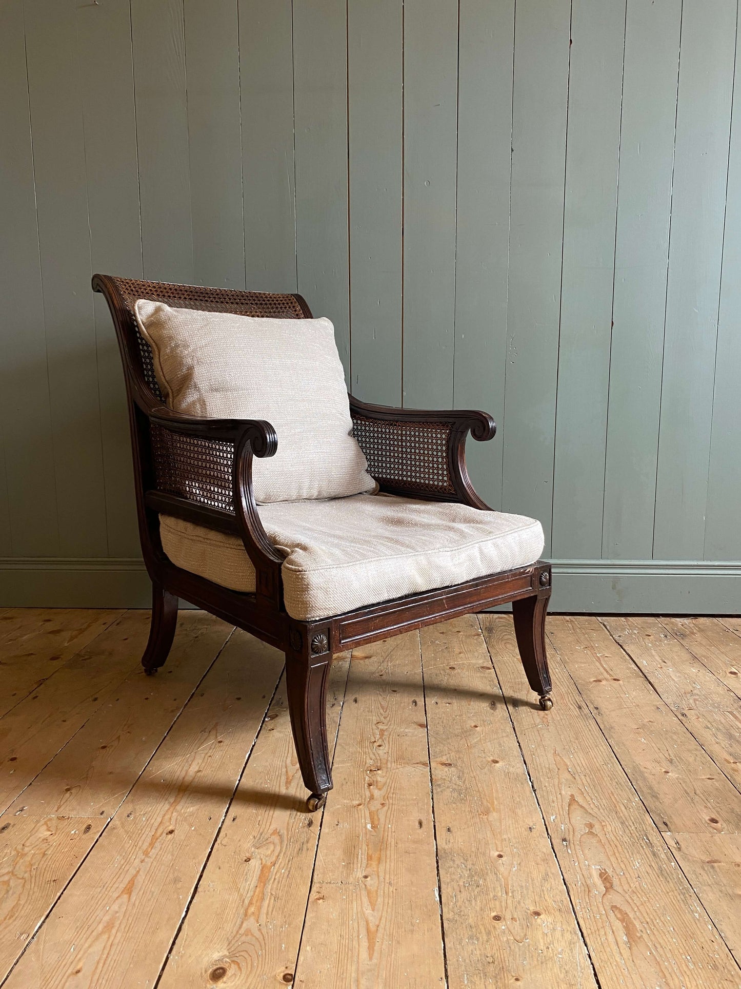 Regency Mahogany Bergère Armchair