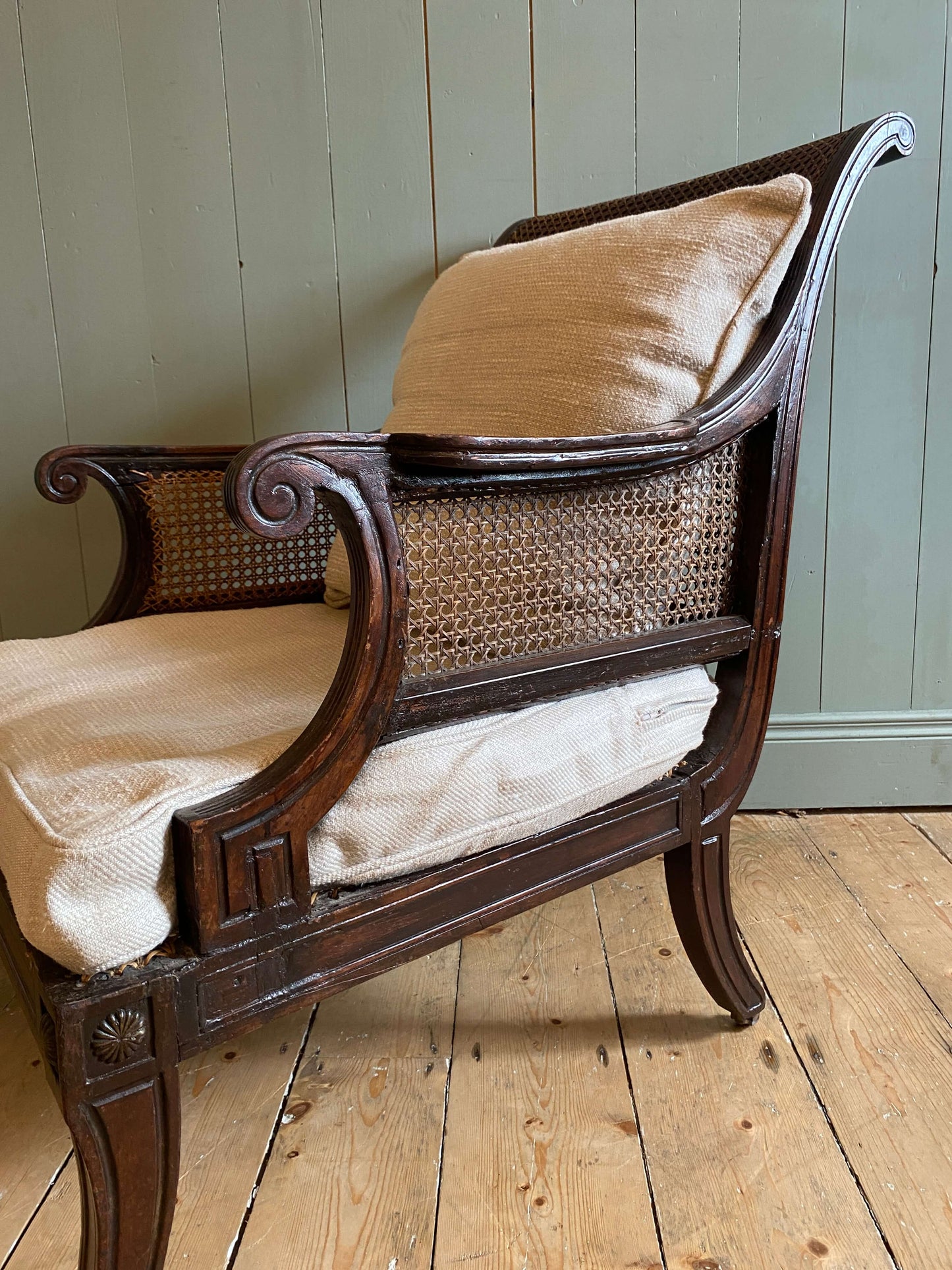 Regency Mahogany Bergère Armchair
