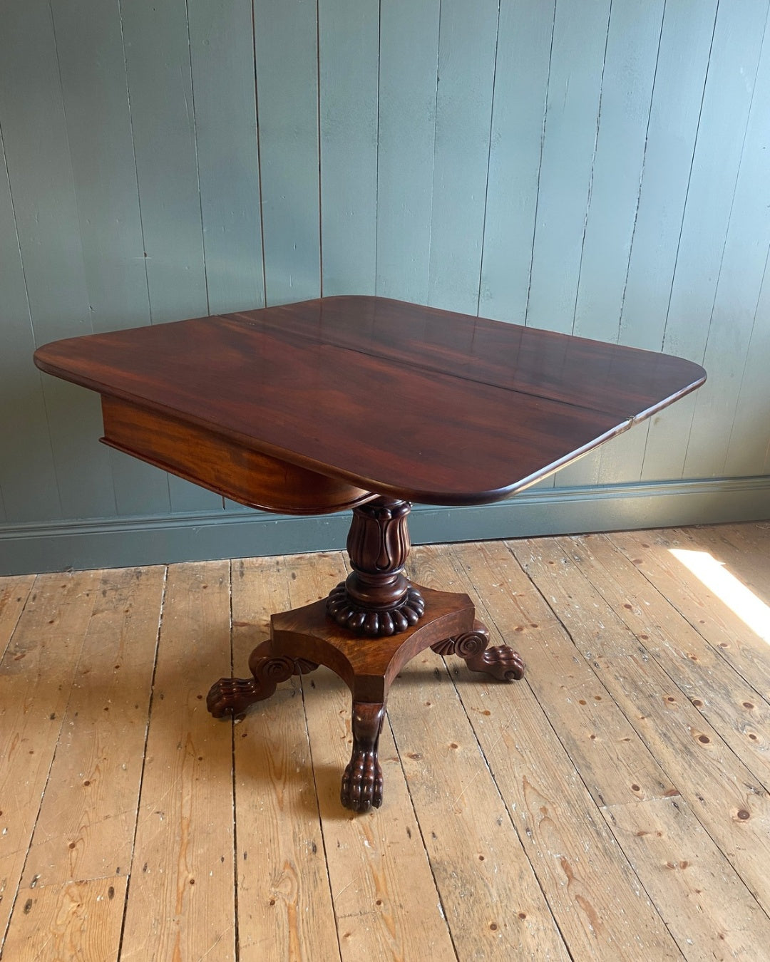 Irish Antique Rosewood Card Table