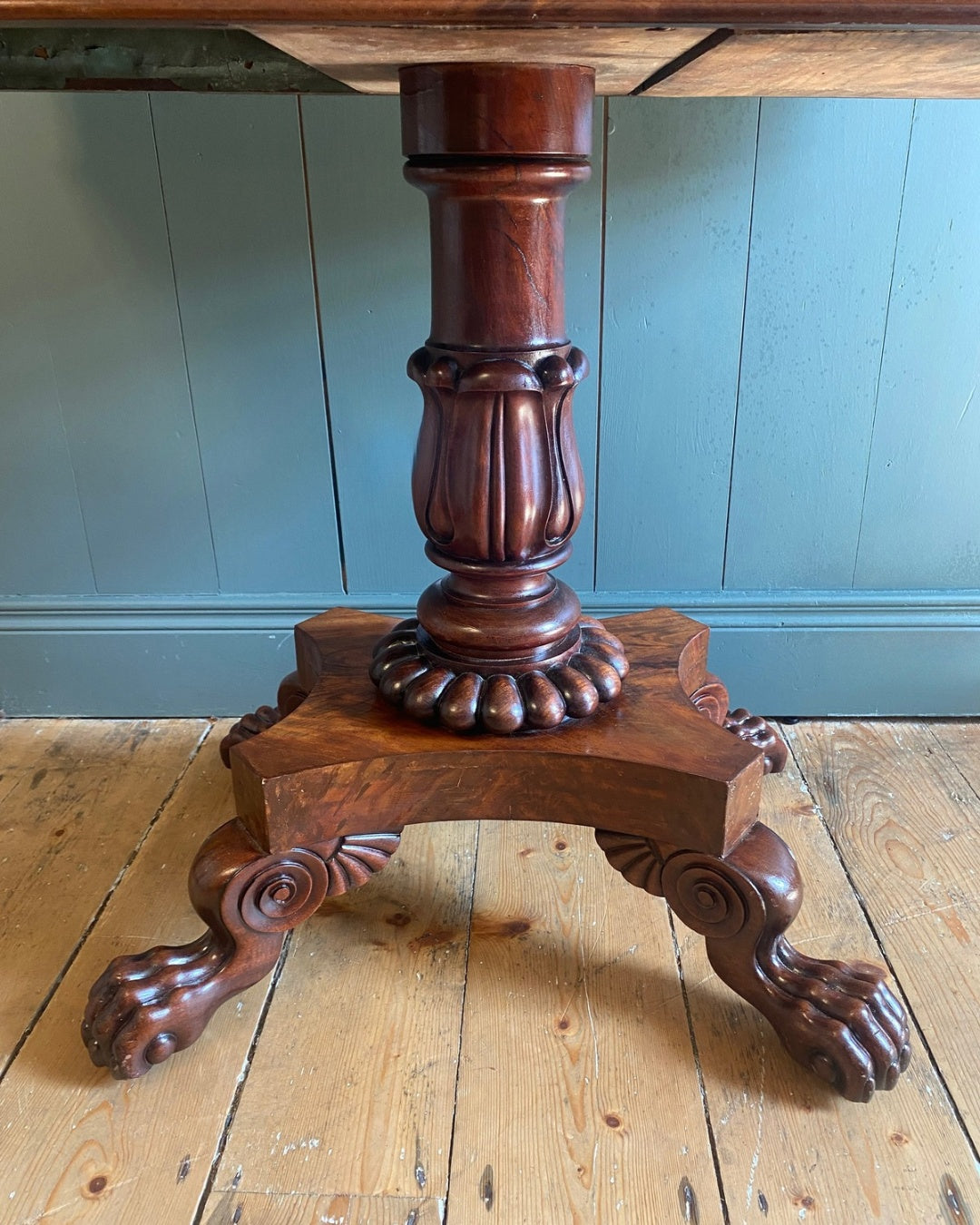 Irish Antique Rosewood Card Table