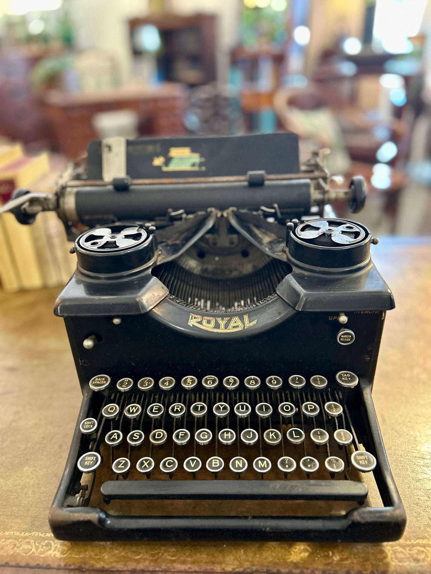 1930s Royal Portable Typewriter with Glass Sides