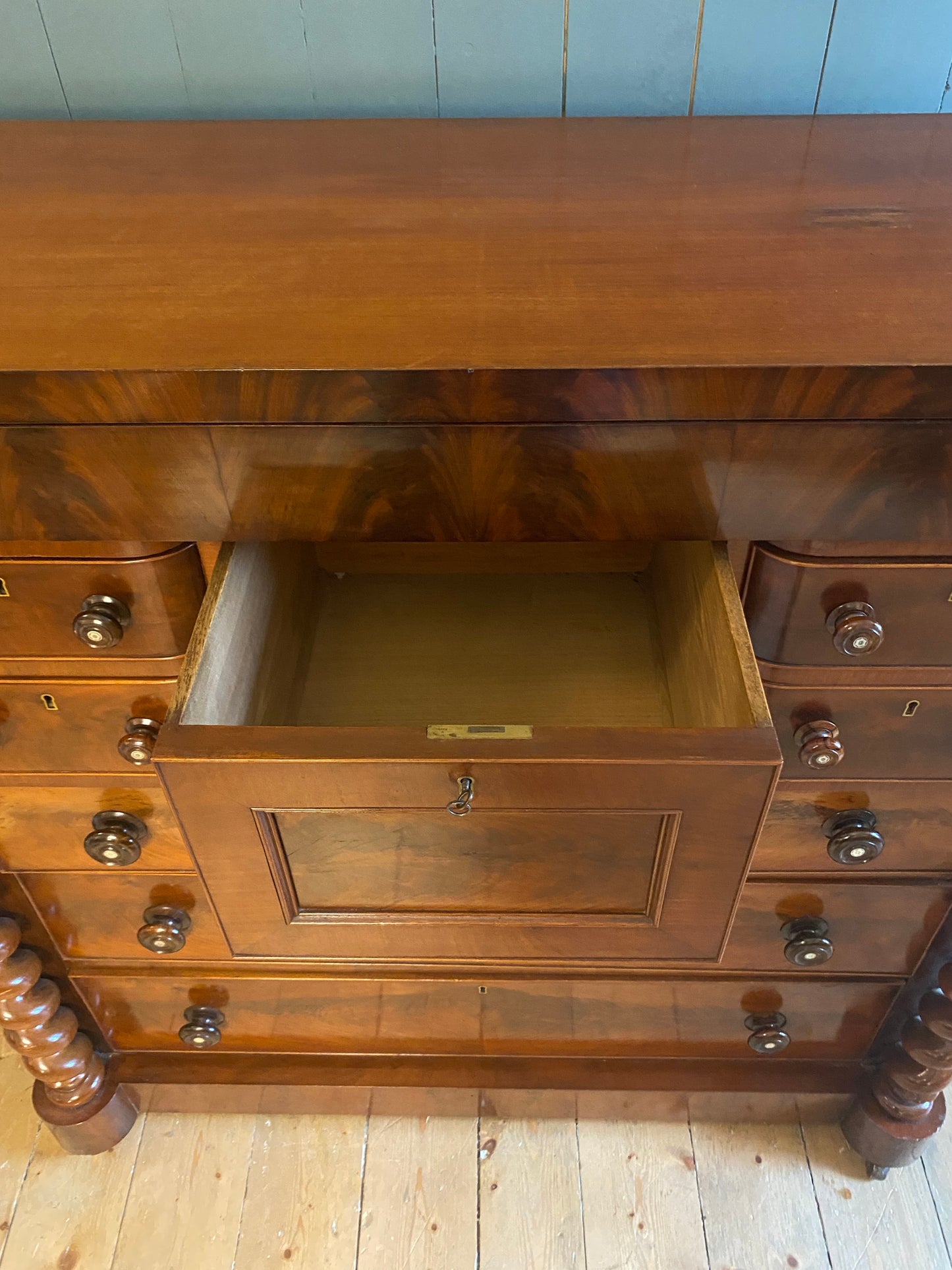 Scottish Flame Mahogany Victorian Chest of Drawers