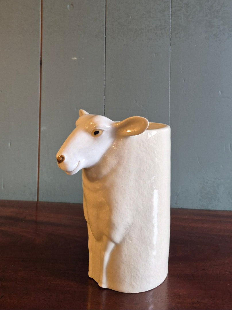 Hand Painted Sheep Utensil Pot
