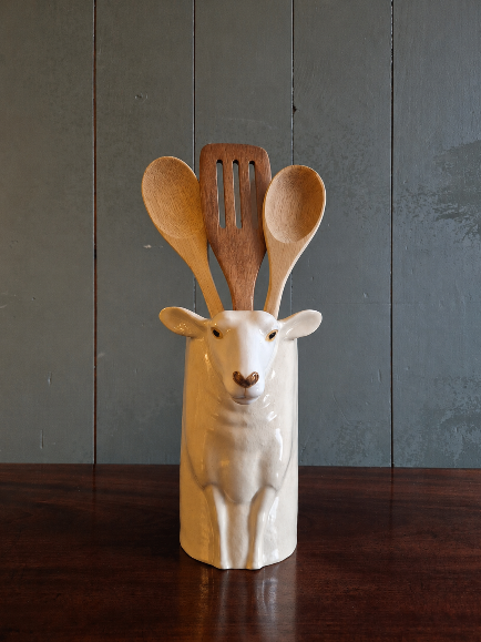 Hand Painted Sheep Utensil Pot