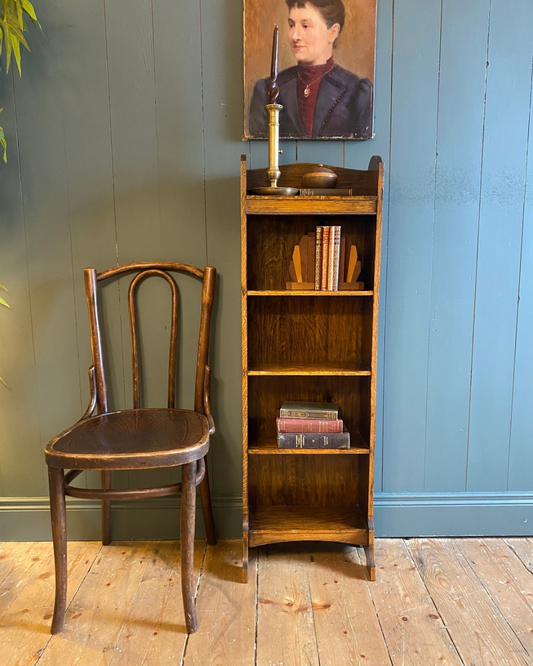 Slim Golden Oak Bookcase