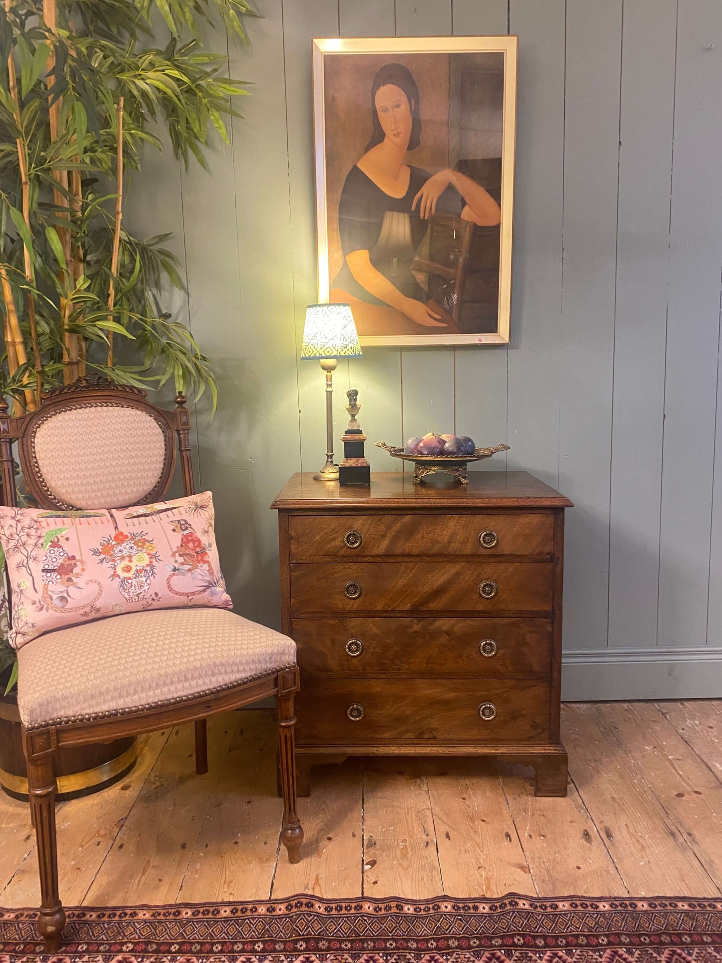 Small Georgian Mahogany Chest Of Drawers
